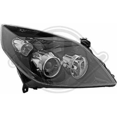 Kuva DIEDERICHS 1825986 Ajovaloumpio Oikea H7, H7/H1, H1 Musta, Lasinkirkas OPEL: Vectra C Caravan, Sedan, CC