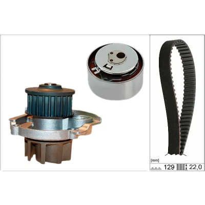 Kuva INA 530 0462 30 Vesipumppu + Jakohihnasarja Vesipumpulla FIAT: Punto II Hatchback, Grande Panda FORD: KA Hatchback