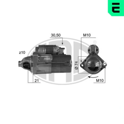 Kuva ERA 220443A Starttimoottori 12 1,6 10 BMW: 3 Sedan, Touring, 5 Touring