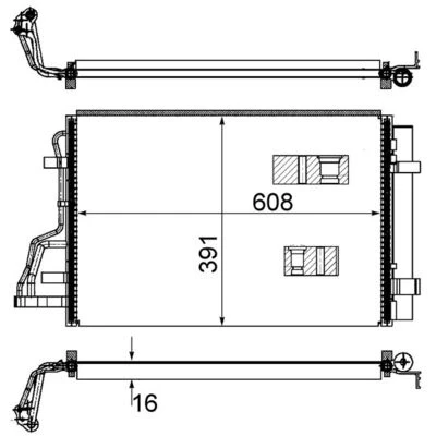 Kuva MAHLE ORIGINAL AC 697 000S Ilmastoinnin Lauhdutin Vedenerottimella 567 KIA: cee‘d I Hatchback, Farmari
