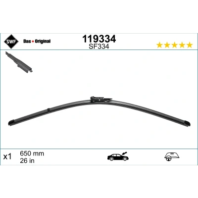 Kuva Pyyhkijänsulka Swf Visioflex 119334 650mm Rungottomat TOYOTA: Aygo