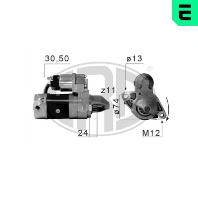 Kuva ERA 220664A Starttimoottori 12 2 11 TOYOTA: Avensis II Station Wagon, RAV4 III SUV, Auris Hatchback, LEXUS: IS