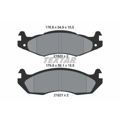 Kuva TEXTAR 2182001 Jarrupalat Ei kulumisenilmaisimelle JEEP: Cherokee II, Wrangler I SUV