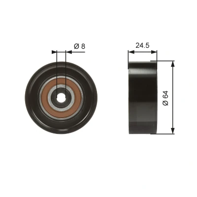 Kuva GATES FleetRunner Micro V Kit T38097 Ohjainrulla AUDI: A4 B7 Avant, A8 D2, A6 C5 Sedan