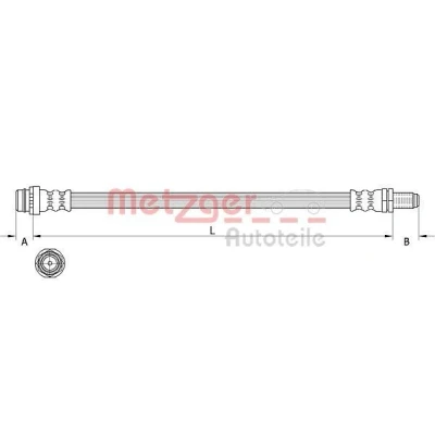 Kuva METZGER 4111641 Jarruletku Etuakseli, vasen, oikea 438 VOLVO: XC60 I