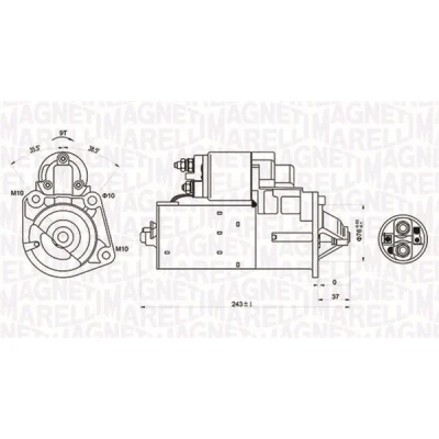 Kuva MAGNETI MARELLI 063720680010 Starttimoottori 12 1,4 9