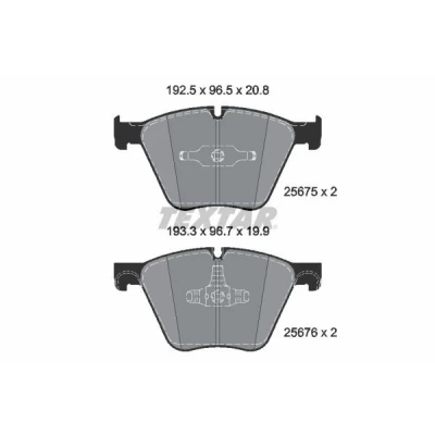 Kuva TEXTAR 2567501 Jarrupalat Kulumisenilmaisemelle BMW: 7