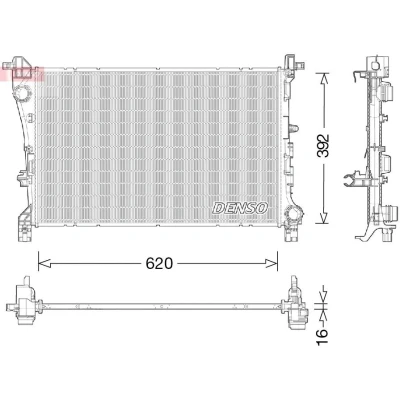 Kuva DENSO DRM09046 Jäähdytin 620 392 16