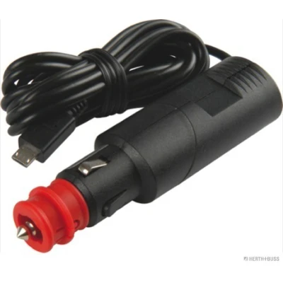 Kuva HERTH+BUSS ELPARTS 51306846 Laturijohto, tupakansytytin 12, 24 1 micro USB Mikro liittimellä sulakkeella, Kulmavaihteella