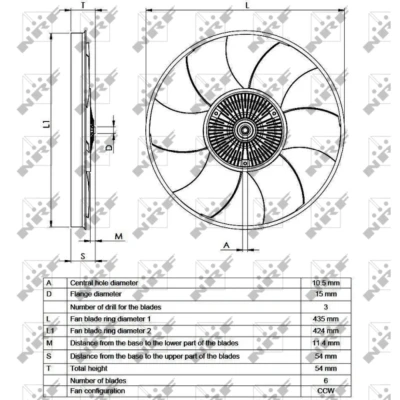 Kuva NRF 49539 Viskokytkin MERCEDES BENZ: Sprinter 3 T Bussi