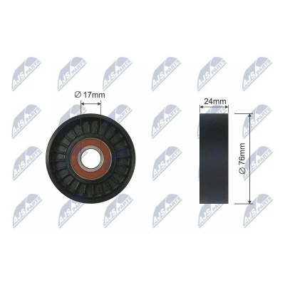 Kuva Kiristysrulla, moniurahihna LAND ROVER FREELANDER 2, VOLVO S60 II, S80 V60 I, V70 III, XC60 SUV XC70 XC90 I OE 30777695, 31401286, 6G9N