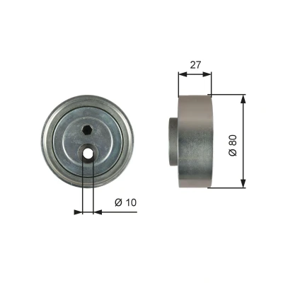 Kuva GATES T36755 Ohjainrulla FleetRunner Micro V Stretch Fit SUZUKI: Grand Vitara 1 SUV