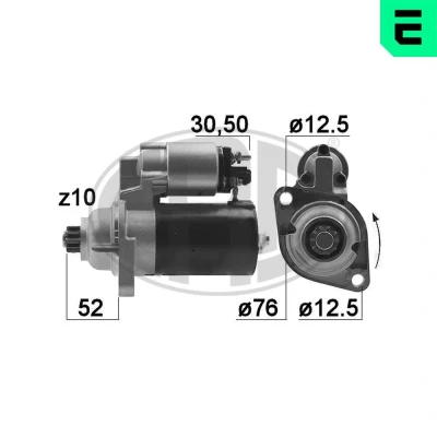 Kuva ERA 220055A Starttimoottori 12 1,1 10 VOLKSWAGEN: Golf 4, 4 Variant, Bora Sedan, AUDI: A3 Hatchback, TT Coupe, SEAT: Ibiza 2, Leon I Hatchback
