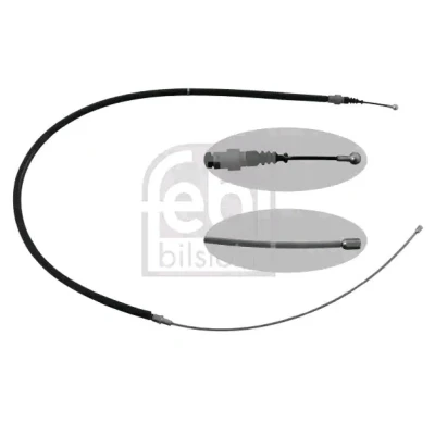 Kuva FEBI BILSTEIN 49624 Käsijarruvaijeri Taakse, vasen, oikea 1645 SKODA: Fabia 2, 1 Combi, I Hatchback, VOLKSWAGEN: Polo IV Hatchback