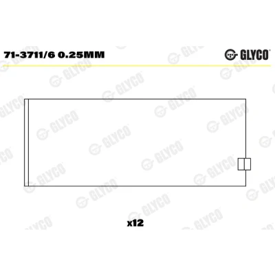 Kuva GLYCO 71 3711/6 0.25MM Kiertokangen Laakeri AUDI: A6 C6 Avant, A4 B7 B5 Avant