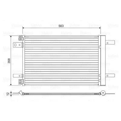 Kuva VALEO 822550 Ilmastoinnin Lauhdutin Vedenerottimella Alumiini 358 OPEL: Vivaro C Combi, PEUGEOT: 308 II Hatchback