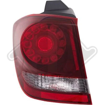 Kuva DIEDERICHS 3570091 Takavalot Vasen Uloin osa LED Savunharmaa Lampun kannalla