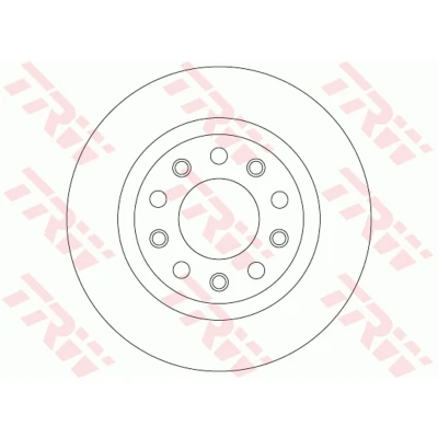 Kuva TRW DF8070 Jarrulevyt 264 10 5 110 täysi Lakattu ALFA ROMEO: Giulietta Hatchback