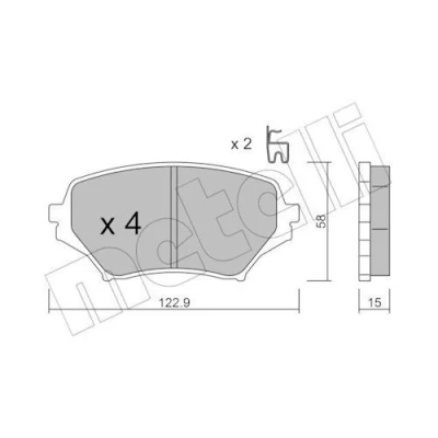 Kuva Jarrupalasarja, levyjarru METELLI 22 0870 0