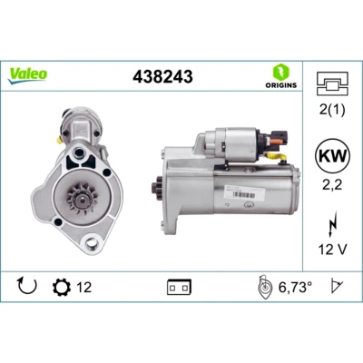 Kuva VALEO 438243 Starttimoottori 12 2,2 NEW ORIGINAL PART MERCEDES BENZ: Sprinter 3.5 T Van, Bussi, 3 Bussi