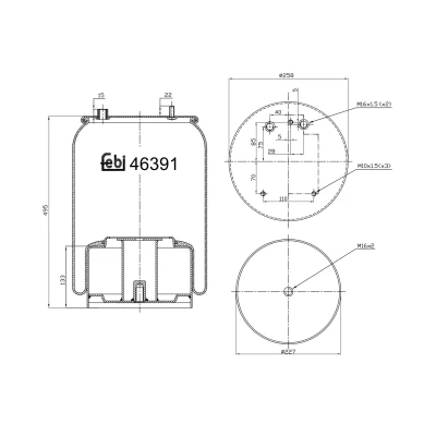 Kuva Metallipalje, ilmajousitus FEBI BILSTEIN 46391
