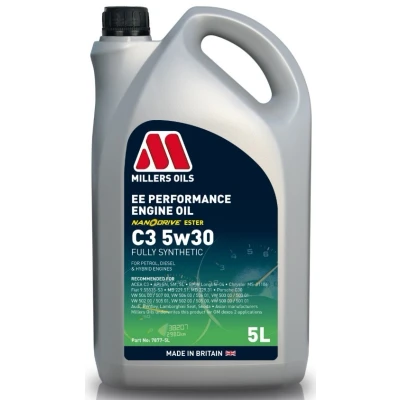 Kuva Millers Oils Ee Performance C3 5W 30 5l Moottoriöljy 7877 5 VOLKSWAGEN: Passat B8 Variant, B7 Golf 7 BMW: Touring, 3 Sedan