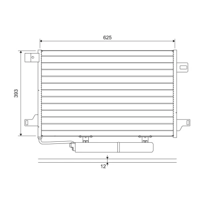 Kuva VALEO 822689 Ilmastoinnin Lauhdutin Vedenerottimella 15 14 Alumiini 393 VOLKSWAGEN: Crafter 30 35 Bussi