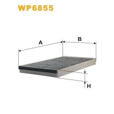 Kuva WIX FILTERS WP6855 Raitisilmasuodatin Aktiivihiilisuodatin 282 167 26 VOLVO: V70 I, 850 Farmari, Sedan