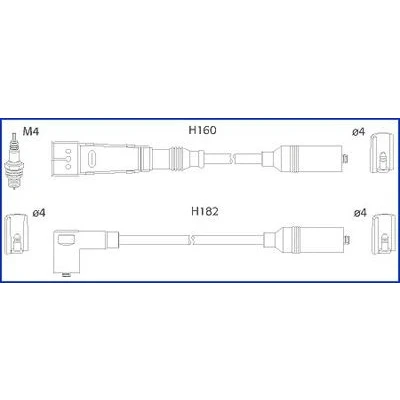 Kuva HITACHI 134716 Sytytysjohto AUDI: 80 B4 Sedan