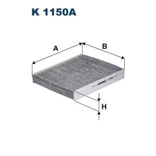 Kuva FILTRON K 1150A Raitisilmasuodatin Aktiivihiilisuodatin 232 209 34 VOLVO: V50, S80 II, S40 FORD: Focus 2 Kombi, 2, C Max