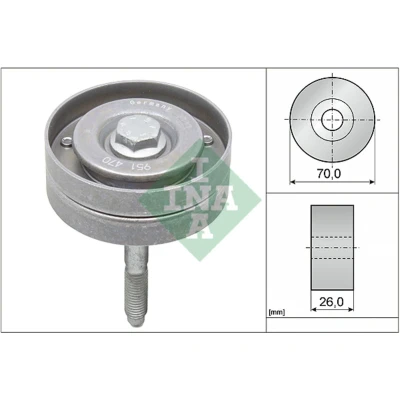 Kuva INA 532 0596 10 Ohjainrulla SKODA: Fabia 2