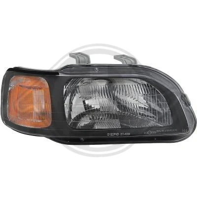 Kuva DIEDERICHS 5206480 Ajovaloumpio Oikea H4, P21W, W5W Musta HONDA: CIVIC 6 Fastback