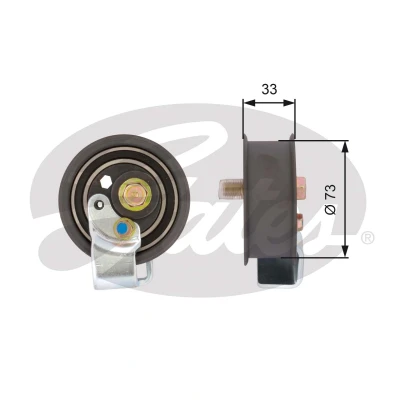 Kuva GATES FleetRunner Micro V Stretch Fit T43123 Kiristysrulla, Hammashihnat