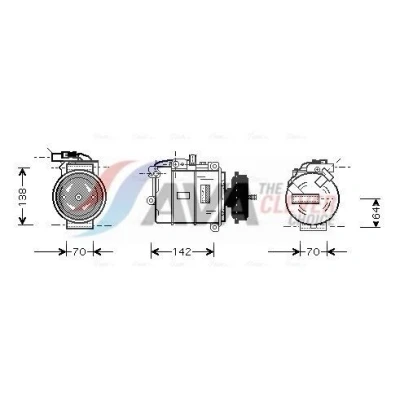 Kuva PRASCO VNAK087 Ilmastoinnin Kompressori 7SEU16C R 134a VOLKSWAGEN: Transporter 5, Multivan 5 (7HM, Bus