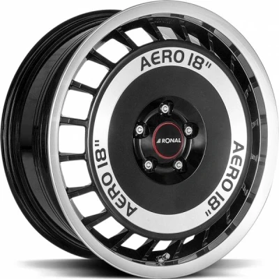Kuva RONAL R50 AERO Black front cut 8x18 5/110 ET35 B65.1