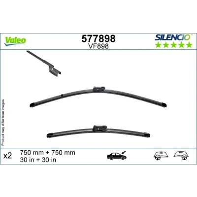 Kuva Pyyhkijänsulka Valeo 577898 Edessä Flatblade pyyhinsulka (rungoton)
