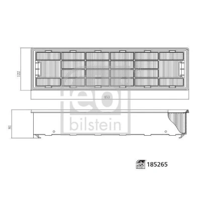 Kuva FEBI BILSTEIN 185265 Raitisilmasuodatin Siitepölysuodin 453 122 81
