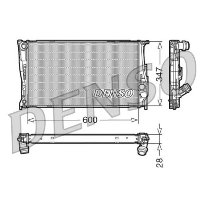 Kuva DENSO DRM05111 Jäähdytin Alumiini 600 347 28 BMW: 3 Touring, Sedan, 1 Coupe