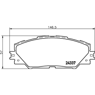 Kuva HELLA 8DB 355 006 871 Jarrupalat Ei kulumisenilmaisimelle Tarvikkeilla TOYOTA: RAV4 III SUV, Auris Hatchback, IV SUV
