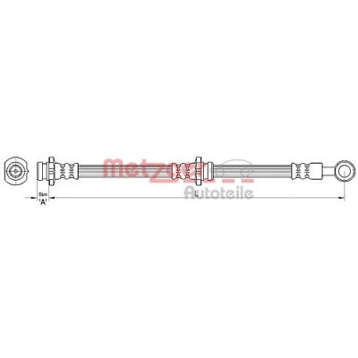 Kuva METZGER 4110462 Jarruletku 636 NISSAN: Primera Farmari, Hatchback, Sedan