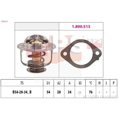 Kuva EPS 1.880.521 Termostaatti 76 54 Made in Italy OE Equivalent MITSUBISHI: PAJERO 1