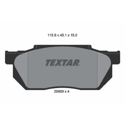 Kuva TEXTAR 2095901 Jarrupalat Ei kulumisenilmaisimelle HONDA: CIVIC 4 Stufenheck, Hatchback