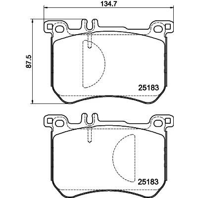Kuva HELLA 8DB 355 020 491 Jarrupalat Kulumisenilmaisemelle MERCEDES BENZ: S sarja Sedan