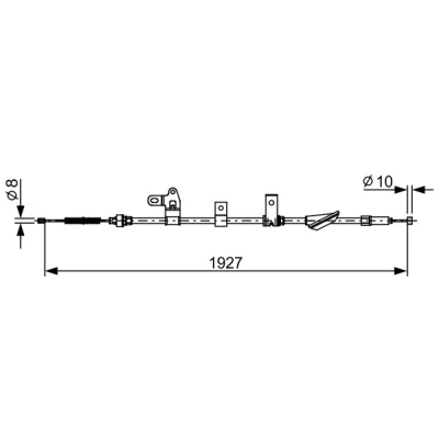 Kuva BOSCH 1 987 482 649 Käsijarruvaijeri 1927mm TOYOTA: Corolla Verso