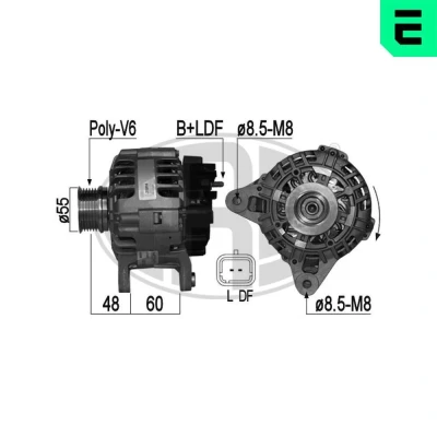 Kuva ERA 210856A Laturi 14V 95A DACIA: Duster SUV