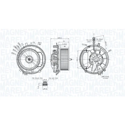 Kuva MAGNETI MARELLI 069412245010 Sähkömoottori, Sisätilanpuhallin 12