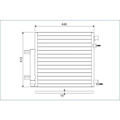 Kuva VALEO 822578 Ilmastoinnin Lauhdutin Vedenerottimella Alumiini 412 CHEVROLET: Spark