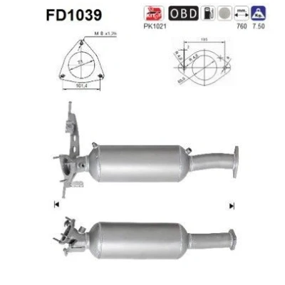 Kuva AS FD1039 Hiukkassuodatin Kordieriitti VOLVO: V70 3