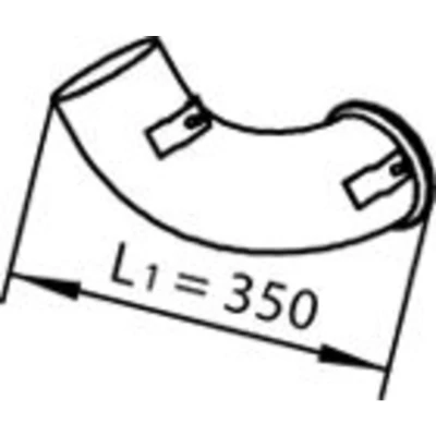 Kuva DINEX 81730 Pakoputki 352mm Keskellä 127mm Euro 5