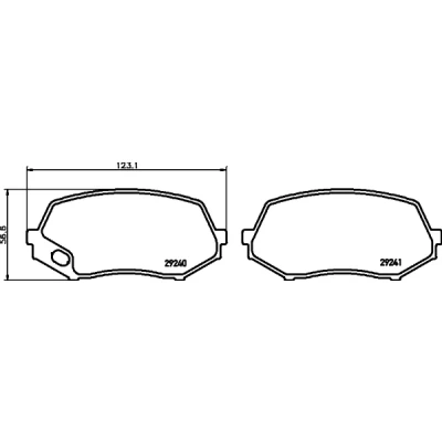 Kuva HELLA 8DB 355 005 591 Jarrupalat Kulumisenilmaisemelle MITSUBISHI: Canter 7.Generation